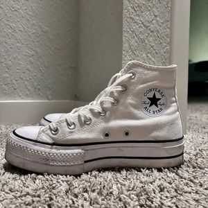 White Platform Converse